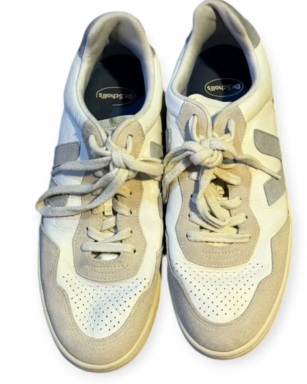 VEJA V-90 Leather Suede White Light Grey Natural Sneakers Women’s 10 EU 41